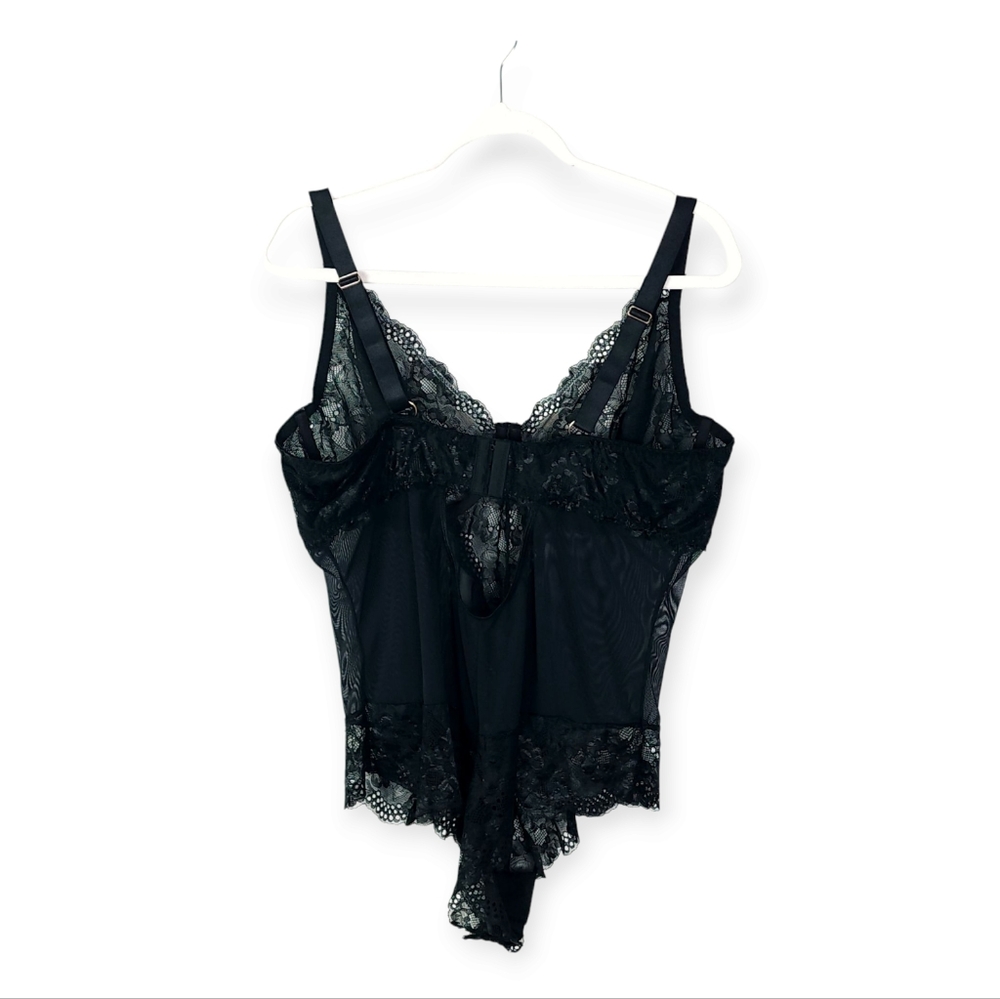 Fox & Royal Black Lace Body Suit New Without Tag Size L/20 - Picture 3 of 10